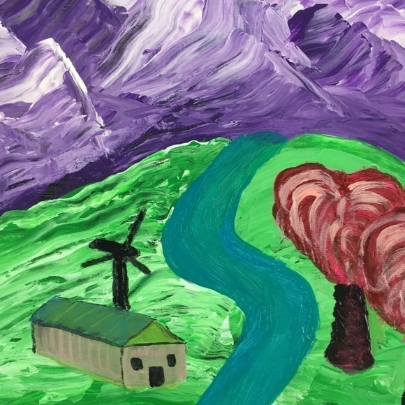 Whimsy Fantasy Painting Acrylic on Small Canvas Panel - Picture 4 of 8